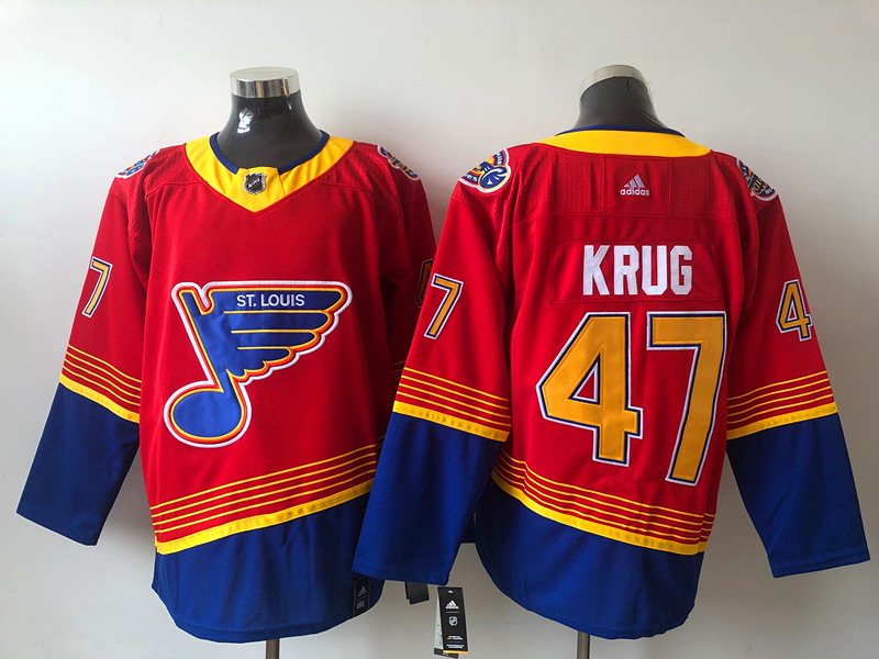 Men's St. Louis Blues Torey Krug #47 Red Breakaway Jersey